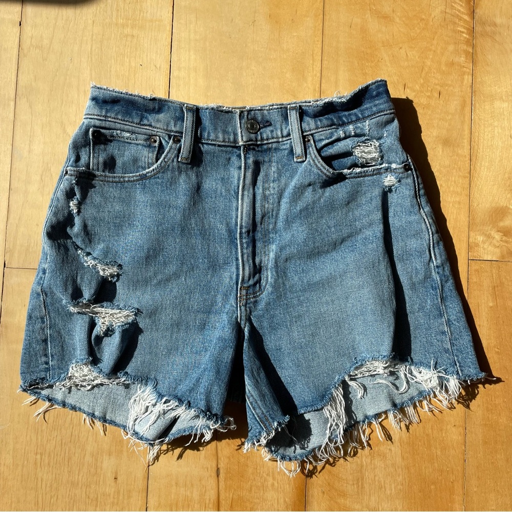 Abercrombie & Fitch Curve Love 4 Inch Mom Short High Rise